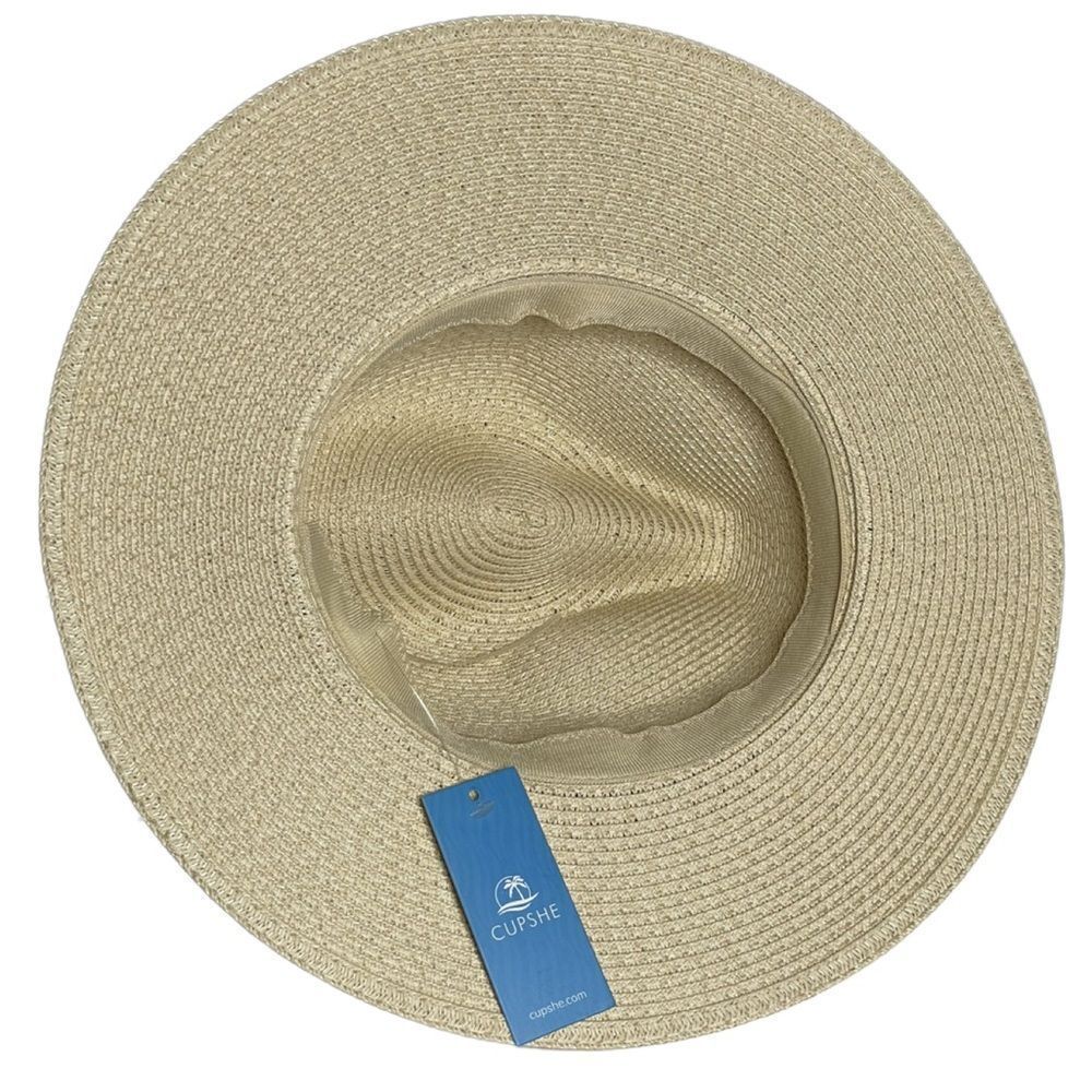 Cupshe Black Band Wide Brim Straw Hat or Panama Hat (NWT) - Picture 6 of 9